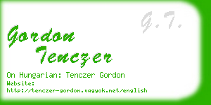 gordon tenczer business card
